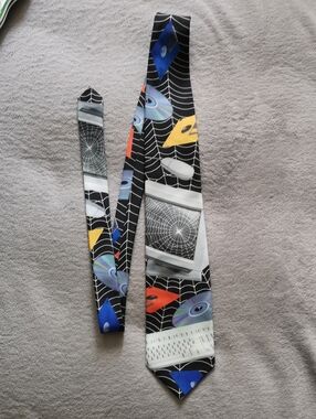 Fun & Unique Vintage Ralph Marlin Tie Signed by Artist Computer The Web 1997